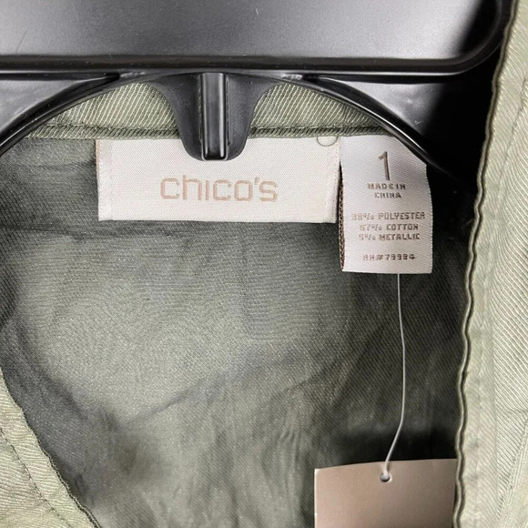 Chicos Women Sleeveless Open Front Jacket Vest Size 1 - Picture 3 of 6